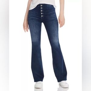 MOTHER The Hollywood Pixie Cruiser jeans in Two Strangers Ride On The Subway